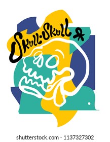 Modern skull abstract design