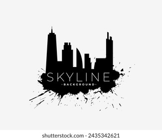 modern skyline building background get best city views vector