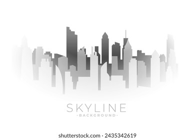 modern skyline building banner with eye catching view vector