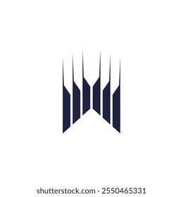 Modern skyscraper apartment building vector logo design