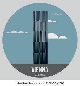 Rascacielos moderno en la capital austriaca