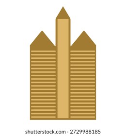Moderne Wolkenkratzer Gebäude Wohnung Illustration