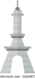 modern skyscraper building illustration in minimal style isolated on background
