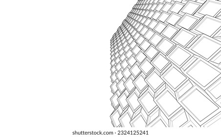 Modern skyscraper buildings 3d rendering 