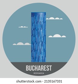 Modern skyscraper in the capital of Romania