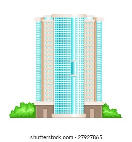 Modern skyscraper, vector illustration