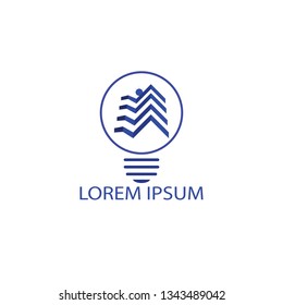 Modern skyscrapers buildings real estate logo vector