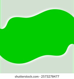 Modern and sleek abstract wave design featuring a minimalist gradient in white in green background. The smooth transition conveys elegance and simplicity, ideal for backgrounds or creative projects.