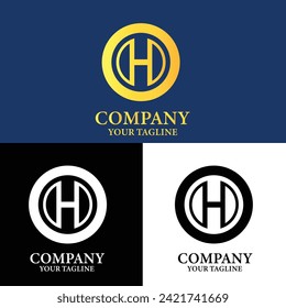 Modern and sleek design showcasing letter h on colorful backdrop