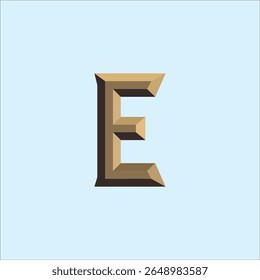Um logotipo de letra 'E' moderno e elegante com linhas limpas e precisão geométrica. O design enfatiza a simplicidade e a clareza, com traços ousados que transmitem força e profissionalismo.