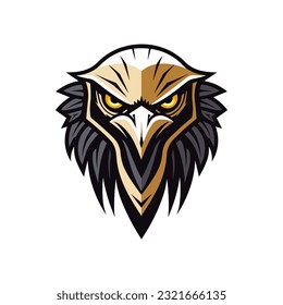 A modern and sleek eagle logo vector clip art illustration, featuring clean lines and minimalistic design, an excellent choice for tech startups and modern brands