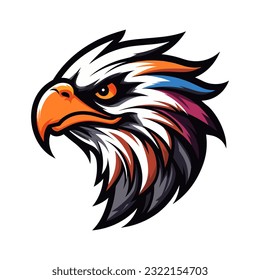 A modern and sleek eagle logo vector clip art illustration, featuring clean lines and minimalistic design, an excellent choice for tech startups and modern brands