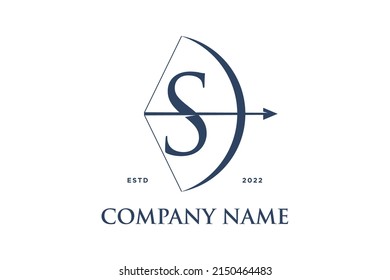 Modern und Sleek Illustrations Logo Design Initial S kombiniert mit Bow. Das Logo ist gut für Ihre Firma.