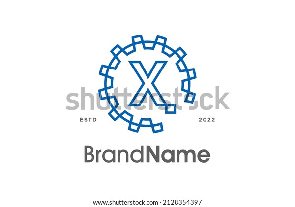 Modern and Sleek\
Illustration logo design Initial X Combining with gear. Logo can\
use for any company.