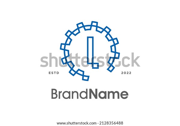 Modern and Sleek\
Illustration logo design Initial I Combining with gear. Logo can\
use for any company.