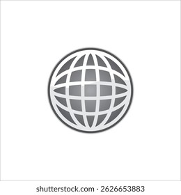 Modern and sleek logo design featuring a globe, symbolizing global connectivity, international business, and technology, ideal for global brands or tech companies.