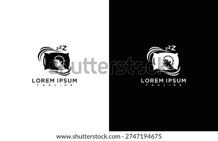 Modern Sleep Pillow Logo Design with Feather Swirl and Zz Symbol for Comfort Branding.