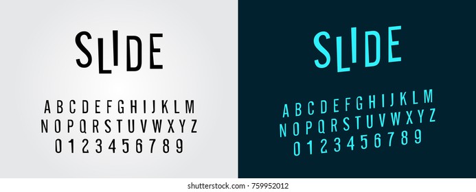 Modern Slide Sans Serif Font In Uppercase