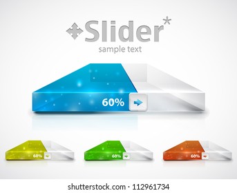 Modern slider / progress bar. Vector eps10 illustration