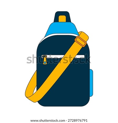 Modern Sling Bag Flat Vector Illustration