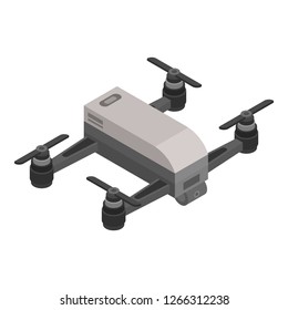 Modern small drone icon. Isometric of modern small drone vector icon for web design isolated on white background