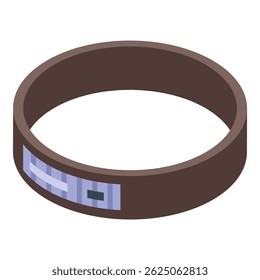 Modern smart bracelet with charging status icon, innovative wearable technology for connectivity and convenience