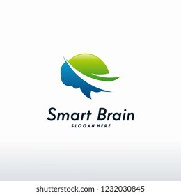 Modern Smart Brain logo designs vector, Health Brain logo template, brainstorm symbol