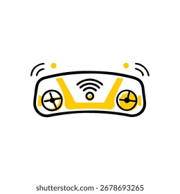 Icono moderno del tablero de instrumentos del coche inteligente con la Ilustración vectorial holográfica del efecto, ideal para las interfaces digitales.