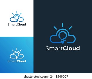 Modern smart cloud logo design vector template