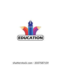 Modern smart educational logo concept vector illustration