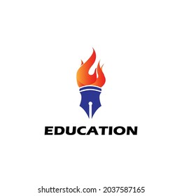 Modern smart educational logo concept vector illustration