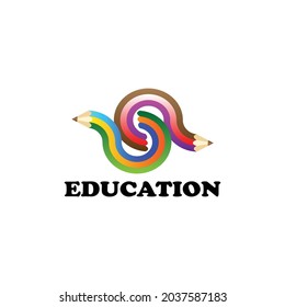 Ilustración vectorial del concepto de logotipo educativo inteligente moderno