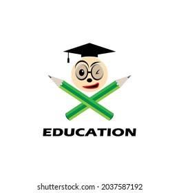 Modern smart educational logo concept vector illustration