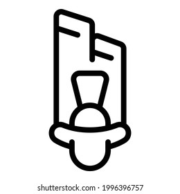 Icono moderno e inteligente de la bombilla. Esquema Icono de vector de bombilla inteligente moderna para diseño web aislado en fondo blanco