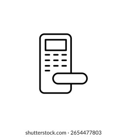 Moderno sistema de bloqueo inteligente Minimalista Line Art para seguridad en el hogar