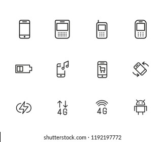 Modern smart phone icon set