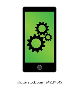 modern smart phone isolation on white background. Vector illustration