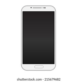 Modern smart phone isolation vector