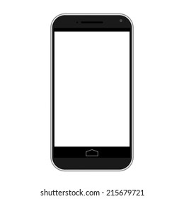 Modern smart phone isolation vector