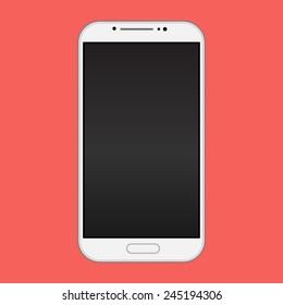 Modern smart phone isolation vector
