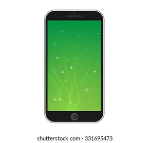Modern smart phone isolation vector
