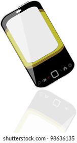 modern smart phone for mobile communication - vector illustration