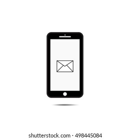 modern smart phone use sms or message isolation vector