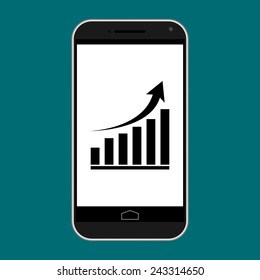 Modern smart phone vector