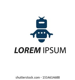 modern smart Robot logo vector illustration.-icon