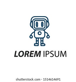 modern smart Robot logo vector illustration.-icon