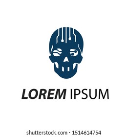 modern smart Robot logo vector illustration.-icon