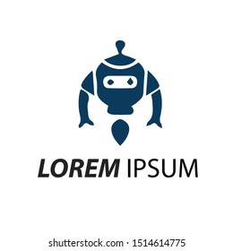 modern smart Robot logo vector illustration.-icon