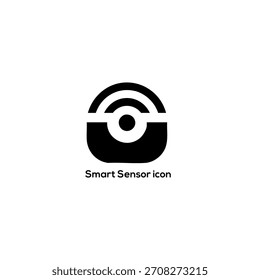 Modern smart sensor technology icon representing wireless detection, data monitoring, intelligent tracking, automation control, digital signals, and advanced sensing innovation system
