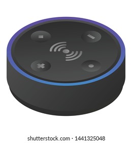 Icono de altavoz moderno e inteligente. Iométrico del moderno icono vectorial de altavoz inteligente para el diseño web aislado en fondo blanco